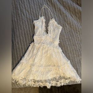 Selfie Leslie White Lace Dress